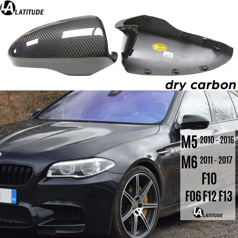 

Чехлы для зеркал M5, 1 пара, чехлы для сухого карбонового дверного зеркала, чехлы для BMW 2010 - 2016 F10 M5 и 2011 - 2017 (F06 F12 F13), только для M6