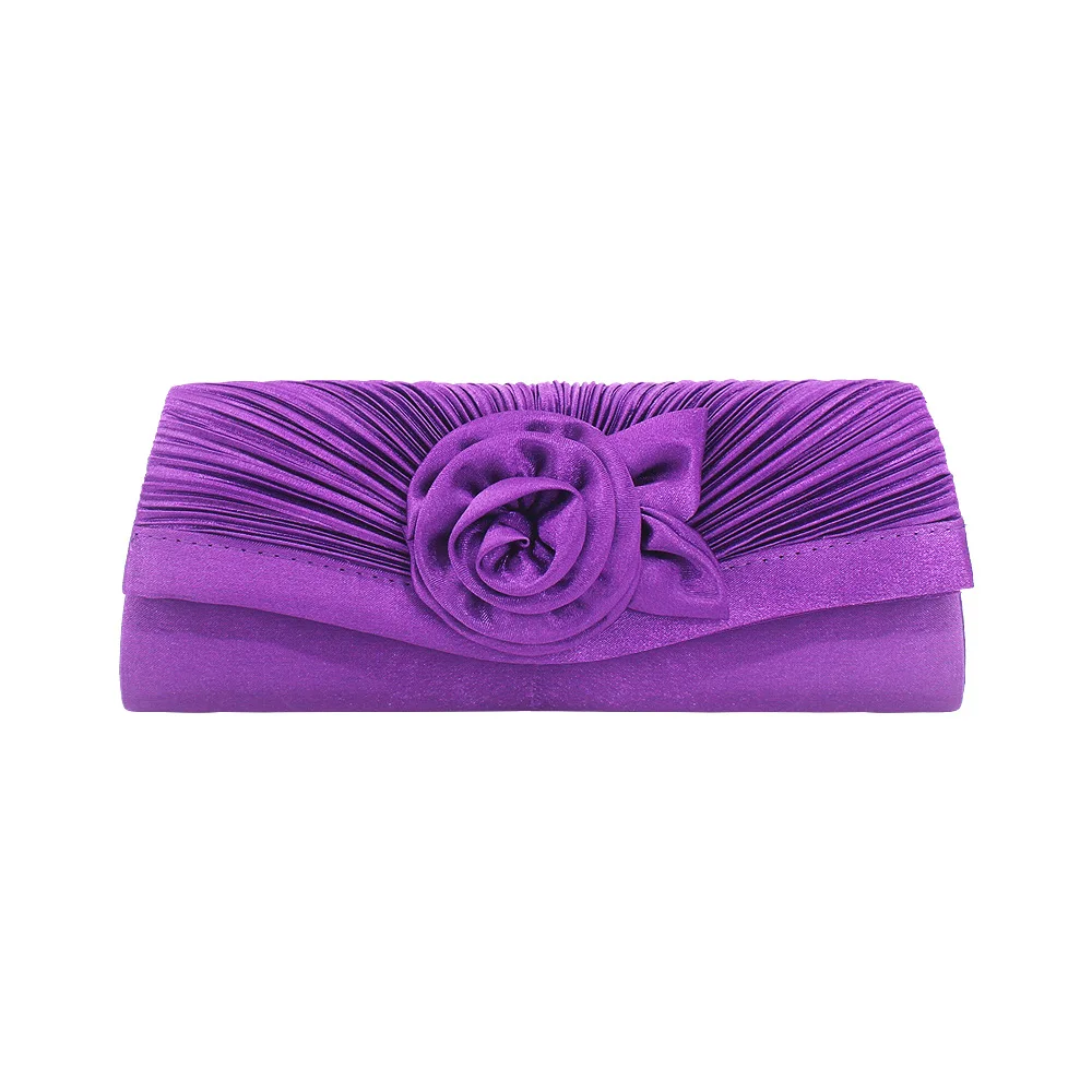 Women's Evening Bag Silk Dinner Bags Banquet Package Flower Clutch Envelope Bag Dress Party Shoulder Bag Chain Handbags Luxury - 3