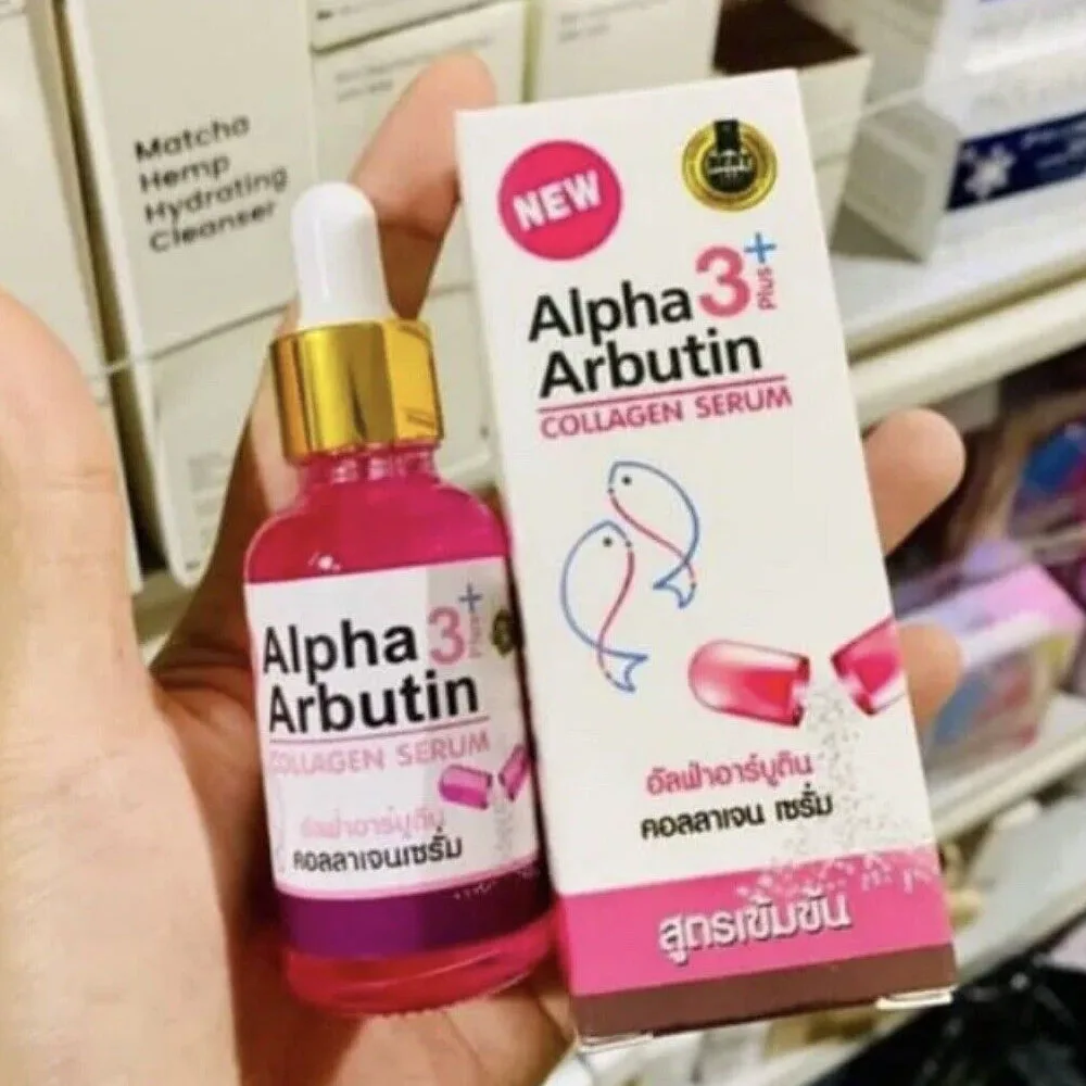 

Alpha Arbutin 3 Plus Collagen Serum Cream, Whitening, Reduce Dark Spots, Freckles, Age Spots, Lightens Acne Scars, Anti Aging