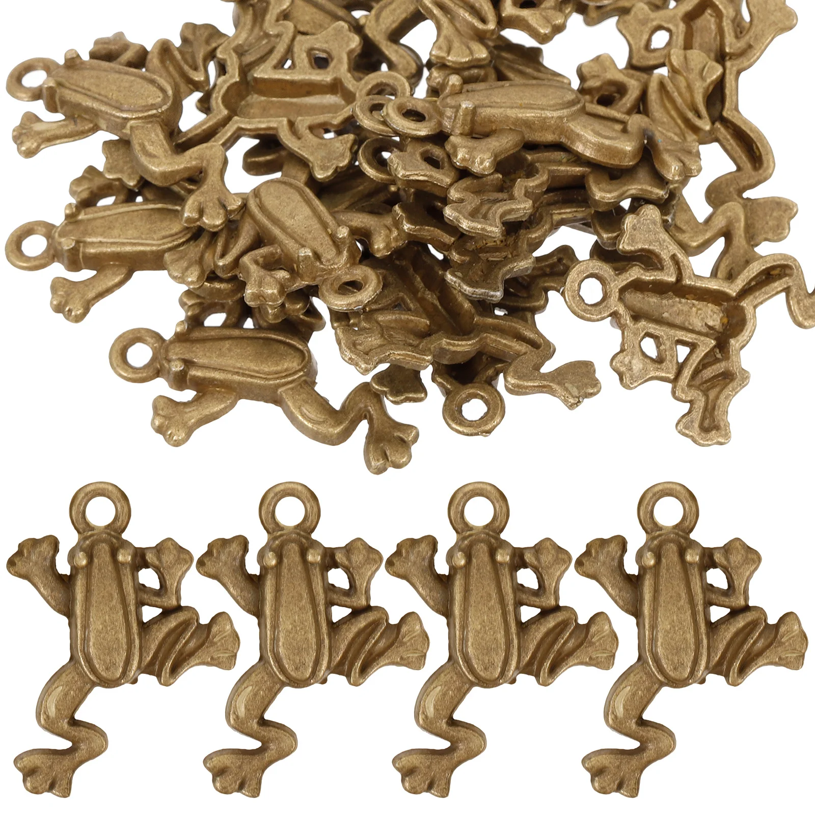 

50pcs Frog Metal Charms Frog Pendant Necklace Hanging Pendant DIY Necklace Jewelry Gift