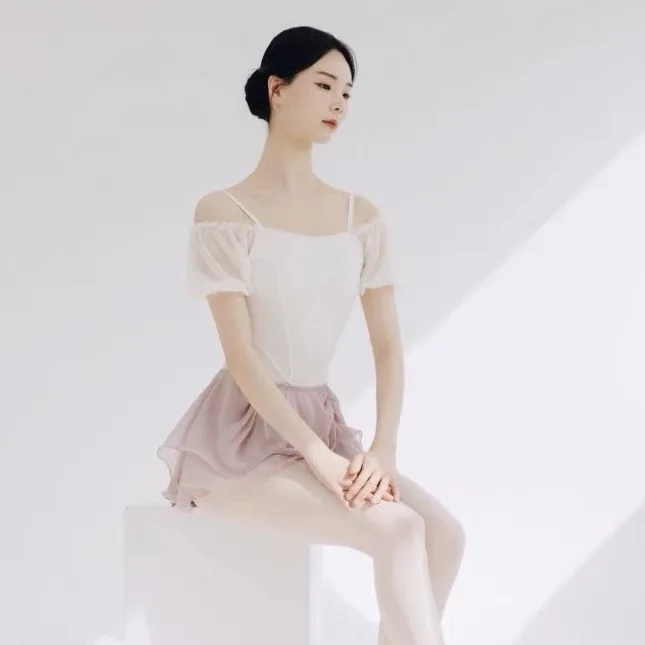 여성용 성인 발레 요가 바디 하이 스팬 체조복 메쉬 원피스 연습용 체조 레오타드 튀튀 맞춤 제작