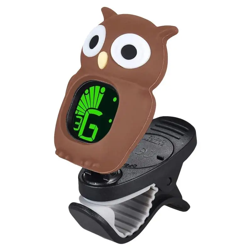 

Tuner For Guitar Professional Guitar Tuner Clip On Cartoon Owl Acoustic Guitar Tuner Musical Instruments Tuner With LCD Display