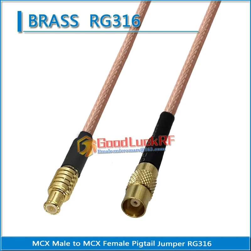 8 Inch F Type Female To MCX Male Angle Pigtail Jumper Cable – RG316 Coaxial Wire, USA Seller