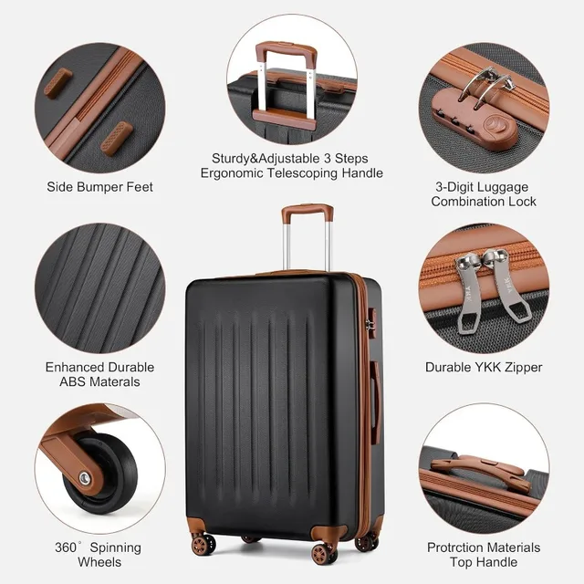 Luggage Sets Piece with Travel Duffel Bag, Expandable Suitcase