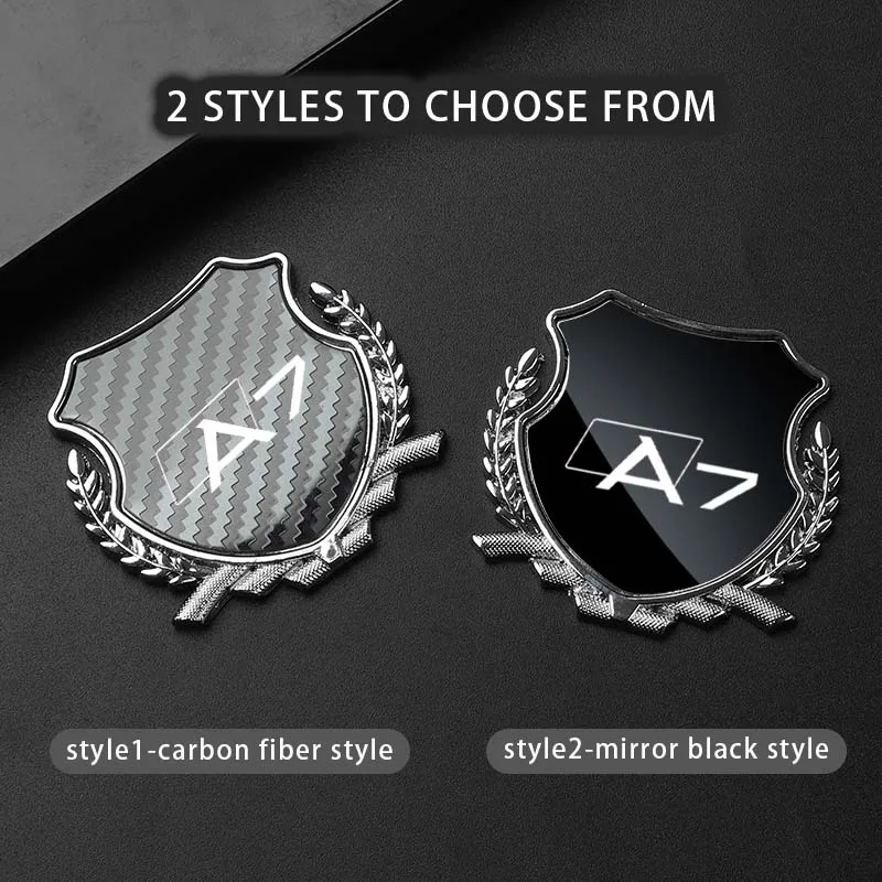 

Car Side Modification Sign Triangular Metal Sticke for Audi A7 A6 A5 A4 A3 C8 4G 2012 2019 2023 2024 Car Accessories Logo