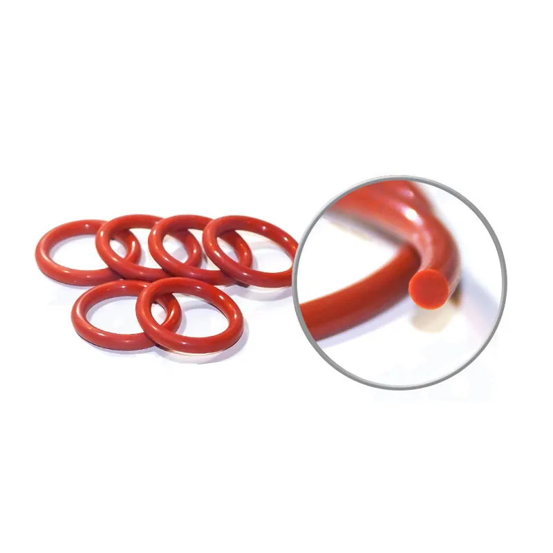 Guarnizioni O-Ring 38x4 Mm Silicone Alimentare - Rosso, Confezione Da 10