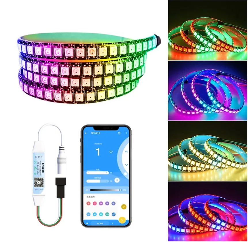 5 шт., Bluetooth SP621E, мини-телефон, управление через приложение, USBDC Для WS2811 WS2812B SK6812 Pixel Dream Color LED Strip (art.: 3920bc6019cec) - 3920bc6019cec