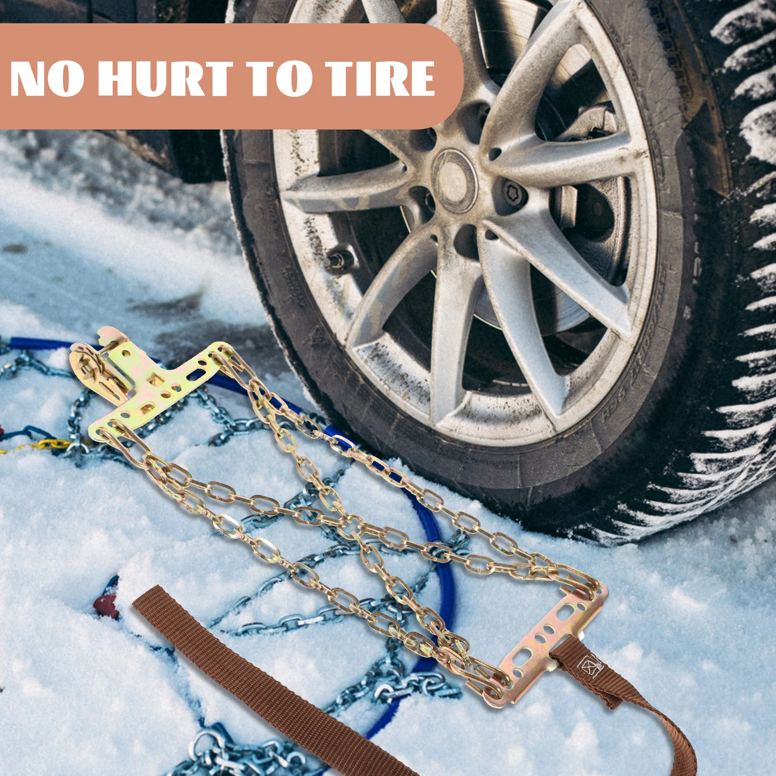 Wear-resistant Steel Chain Metal Anti-skid Snow Chains Snowy Road Tire Performance
