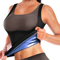 Gilet de sudation pour sauna pour femme, chemise de sauna Shapewear bleue 1