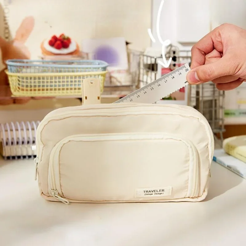 

New Large Capacity Pencil Bag Aesthetic School Cases Girl Korean Stationery Holder Bag Children Pen Case Students Supplies