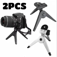 2pc Folding Tripod Universal Portable Travel Tripods Mini Desktop Folding Tripod for Canon Nikon DV Camcorder Mobile Photography