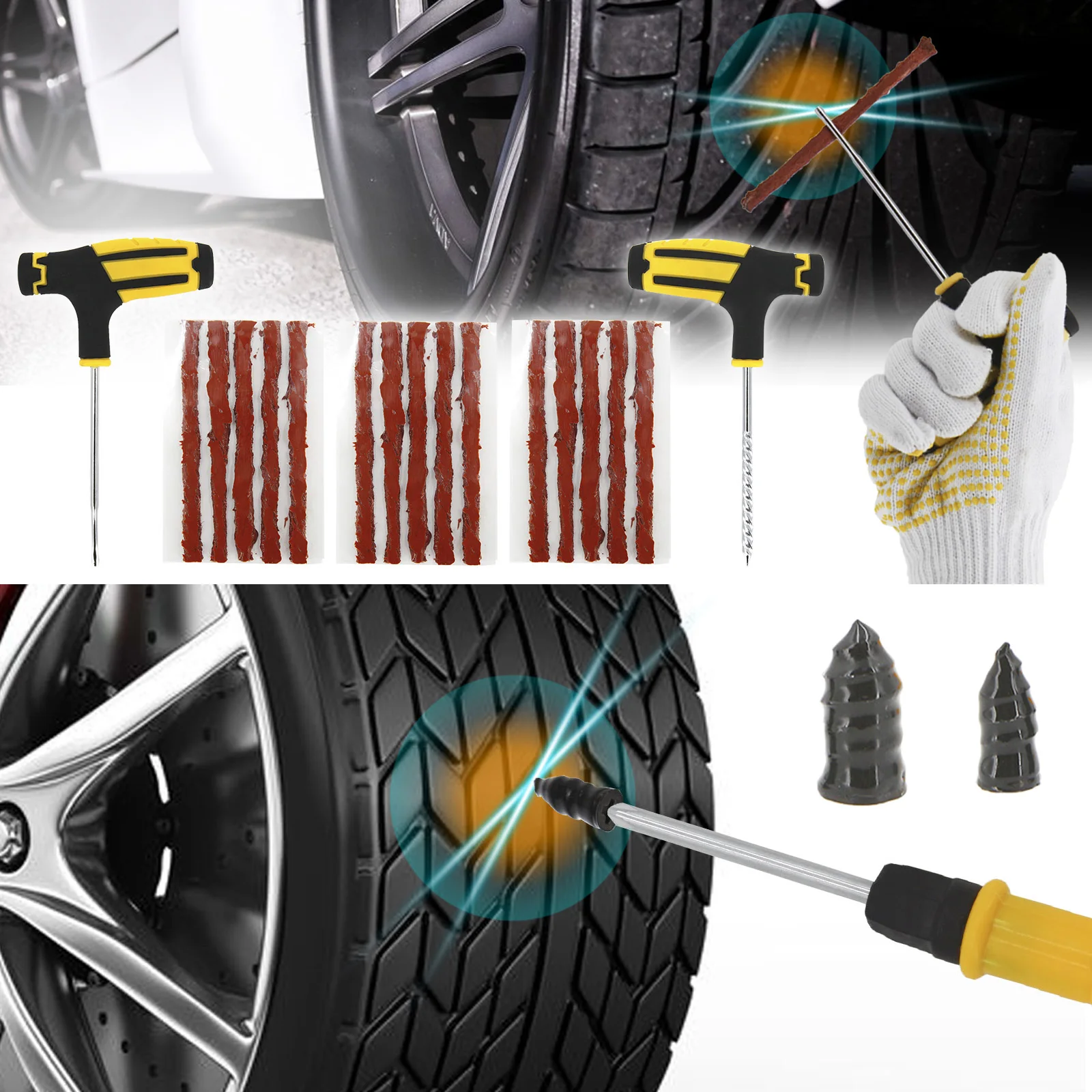Car Tyre Puncture Kit Tyre Nail Repair Kit Car Tire Repair Kit