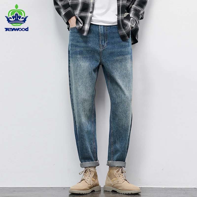 Mejora Múltiple Pensionista Pantalones vaqueros Vintage de algodón para hombre, Vaqueros gruesos  informales, clásicos, a la moda, color negro y azul, Otoño e Invierno| | -  AliExpress