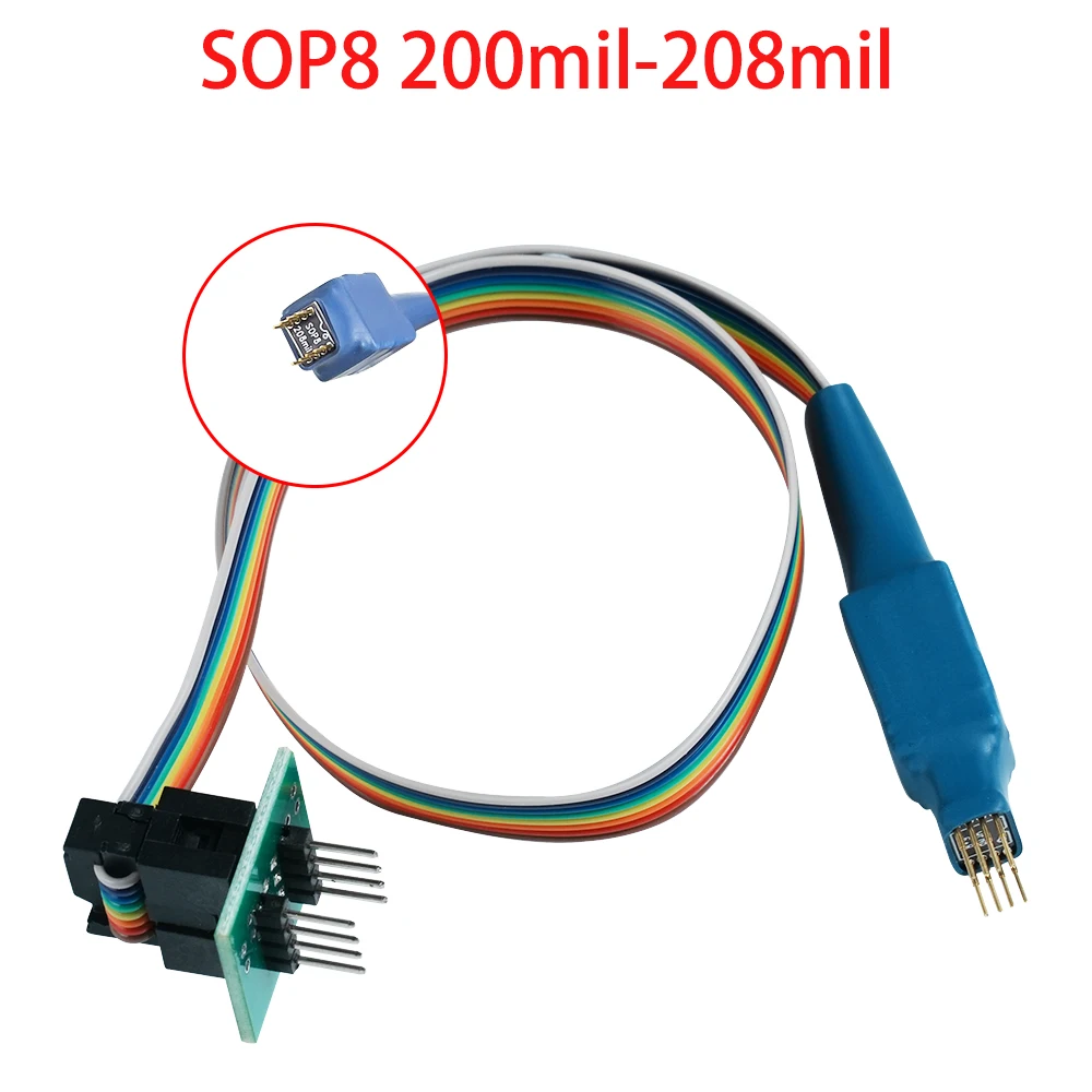 Test Clip SOIC8 SOP8  Probe Line For EEPROM 93CXX/25CXX/24CXX circuit programming on USB Programmer TL866 RT809F RT809H CH341A