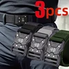 3pcs men's fashionable waist belt, metal buckle, durable PP material, black, suitable for outdoor and casual wear, perfect fo