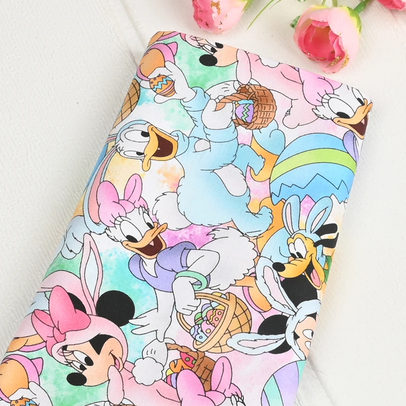 Sale Disney Princess Cat Marie Mickey Daisy Duck Cotton Fabric For Sewing Patchwork Quilting Fabrics DIY Needlework Material