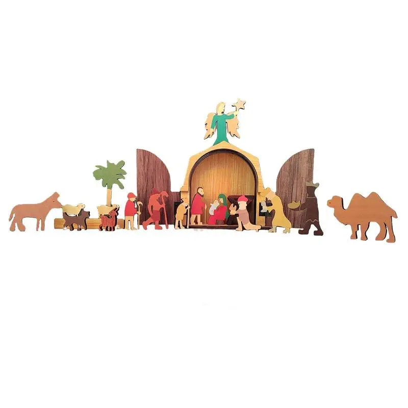 

Christmas Nativity Figurines Indoor Christmas Jesus Birth Scene Figures Statue Kit Nativity Sets For Home Living Room