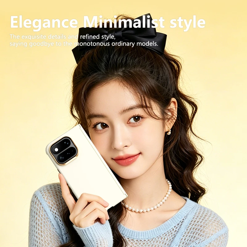 Elegant Skin Feel Hinge Protect Case with Magnetic Wireless Charging Compatibility