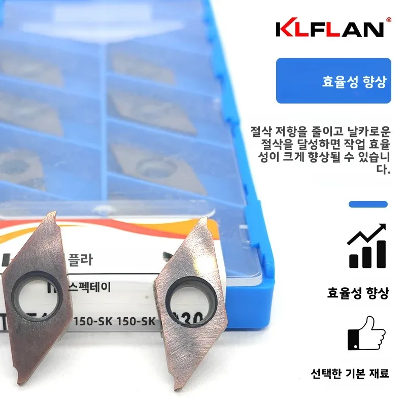 스위스형 선반 소형 부품 절삭 및 홈 가공 인서트 TKF12R TKF16R 평면 및 각진 CNC 인서트 가공용