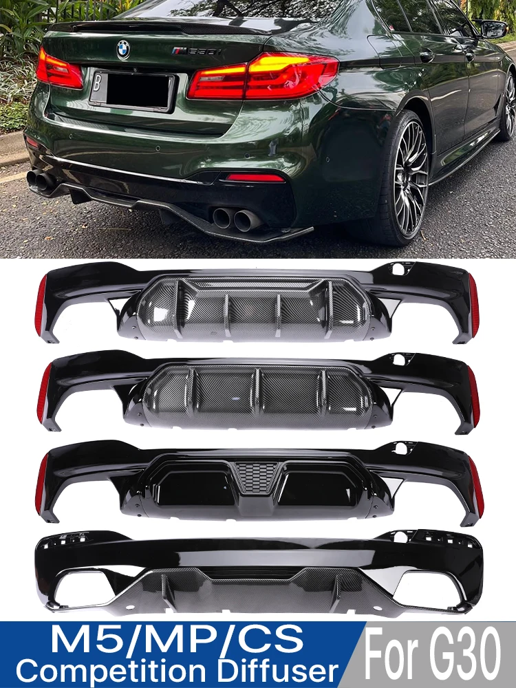 

M Perforamce M5 Competition Rear Bumper Diffuser Exhuast Pipe Lip Body Kit For BMW 5 Series G30 G31 G38 2018- 2022 530i 540i