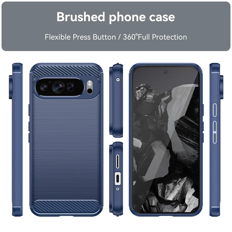Premium Carbon Fiber Shockproof Silicone Case - Luxury Protective Back Cover