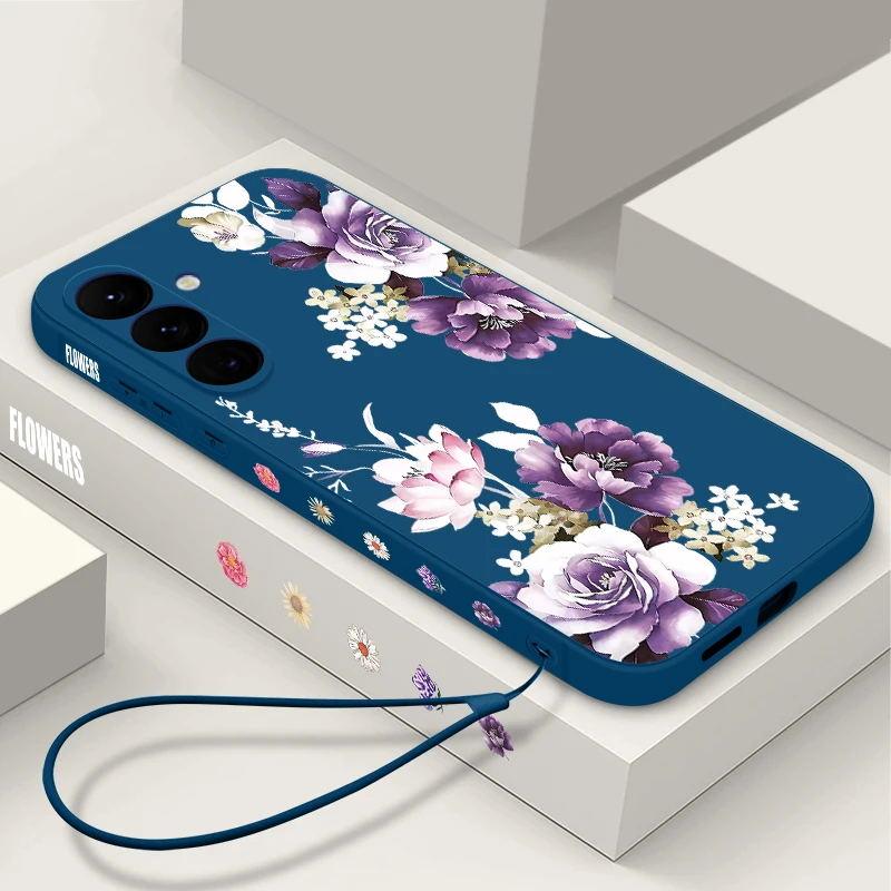 Purple Peony Flower Phone Case Cover