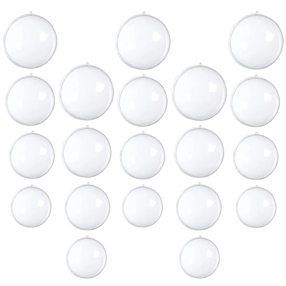 40 Pcs Plastic Transparent Ball Clear Fillable Christmas nament Hanging Decorative Balls Home Decor Wind Chimes Hanging 6