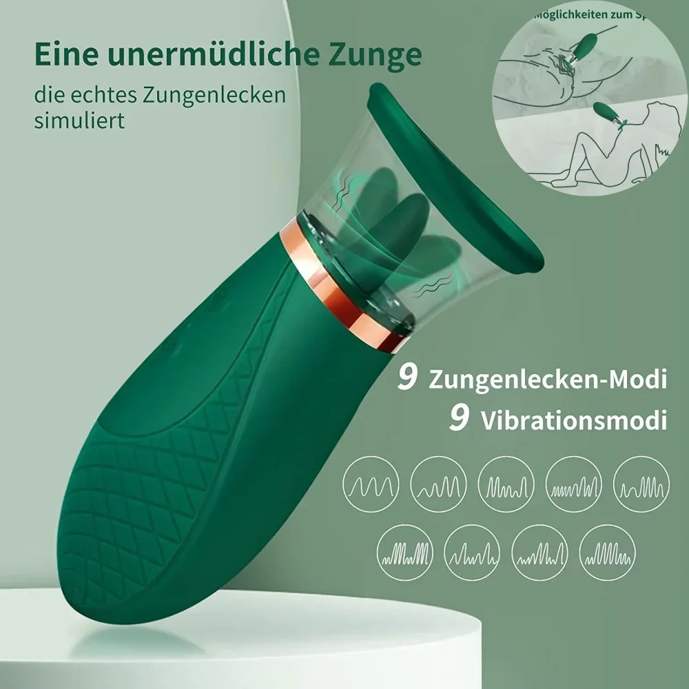 Clitoral Sucking Vibrator Nipple G-spot Sucker Rapid Orgasm Tongue Vibrator 3 Sucking 9 Licking Patterns Female Masturbator
