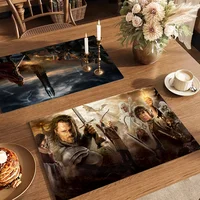 L-Lord of the Rings Kitchen Draining Mat Non-slip Drain Dish Mats Coffee Pad Heat Resistant Placemat Dinnerware Dustproof Pads 1