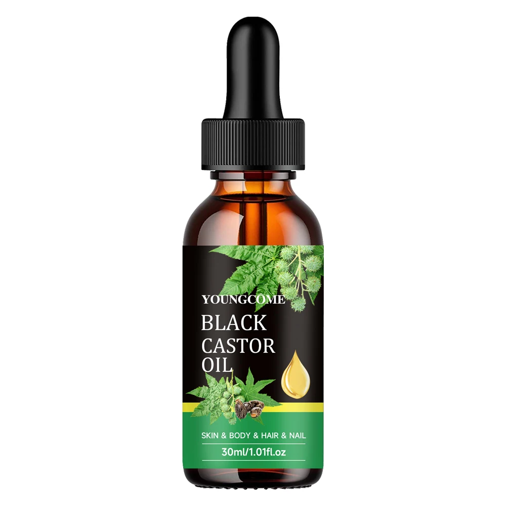 Black Castor Oil Healthy Organic Castor Oil Improves Hair Line Toughness Nourishes The Body Skin Hair Massage Moisturizing 60ml