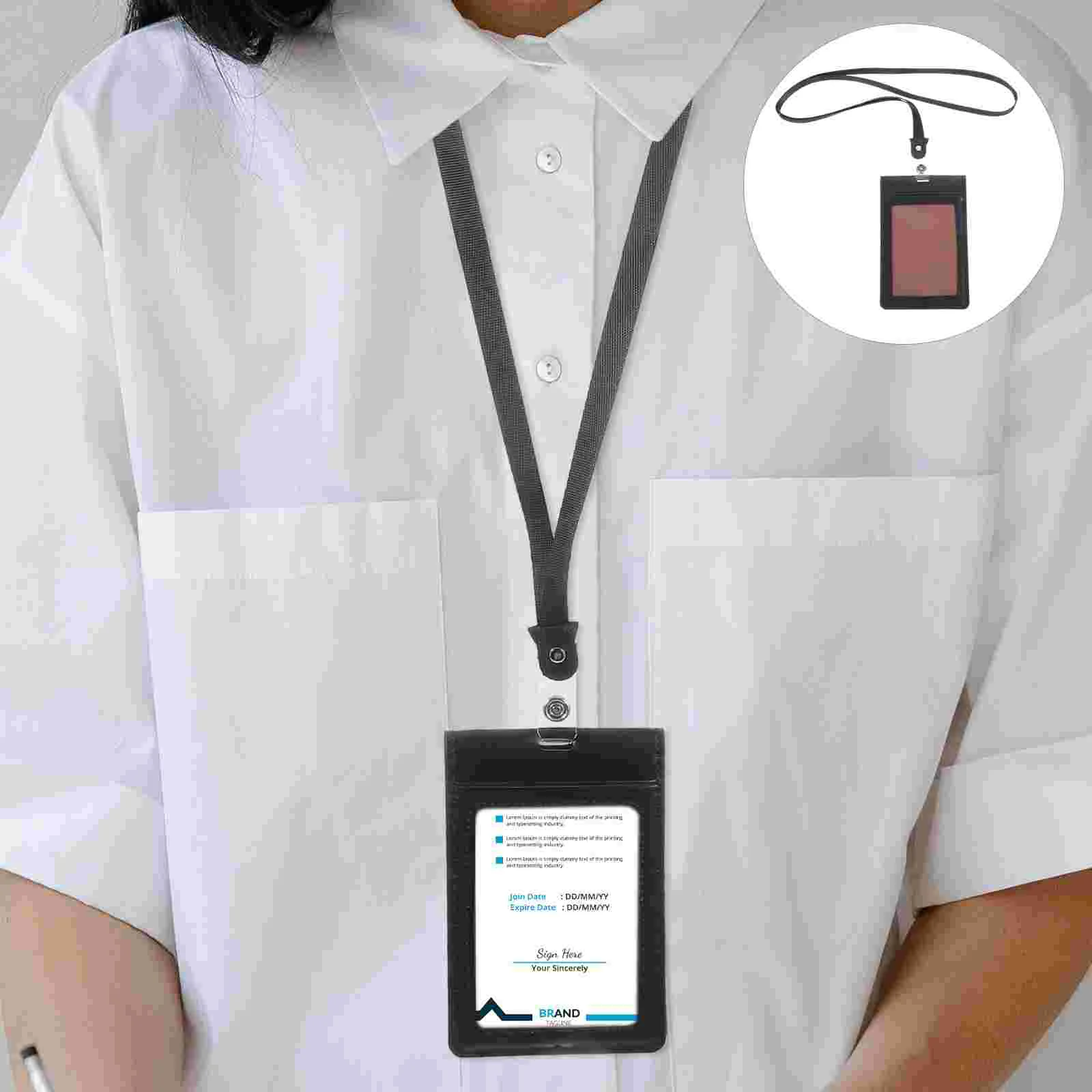 

ID Card Holder Badge Badges Vertical Cover Work Cards Documents for Women Nurse