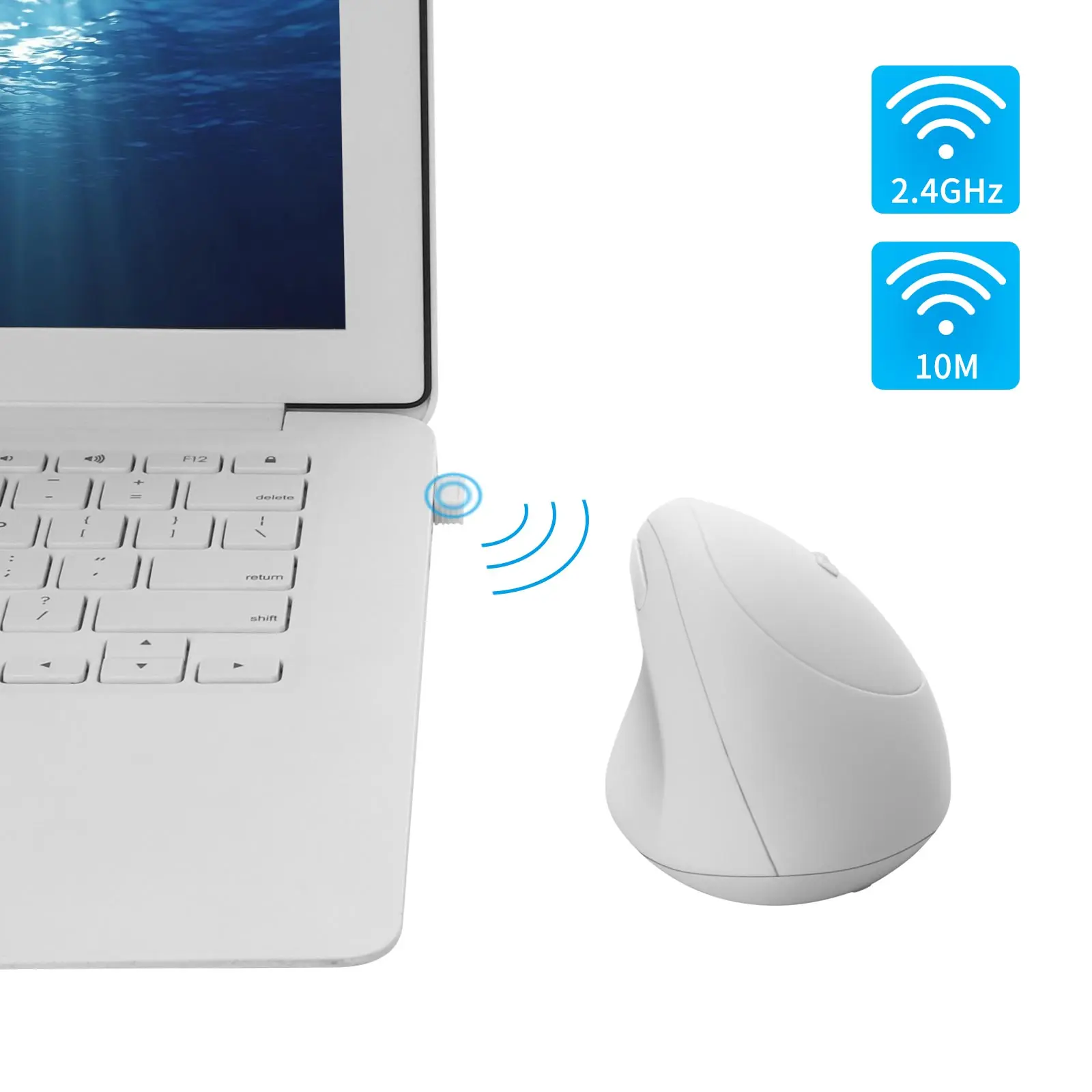 Mouse sem Fio Vertical Gaming Silencioso Ratos Ergonômicos Usb Óptico Rosa Laptop pc Computador Escritório Mini Silencioso - Imagem 3