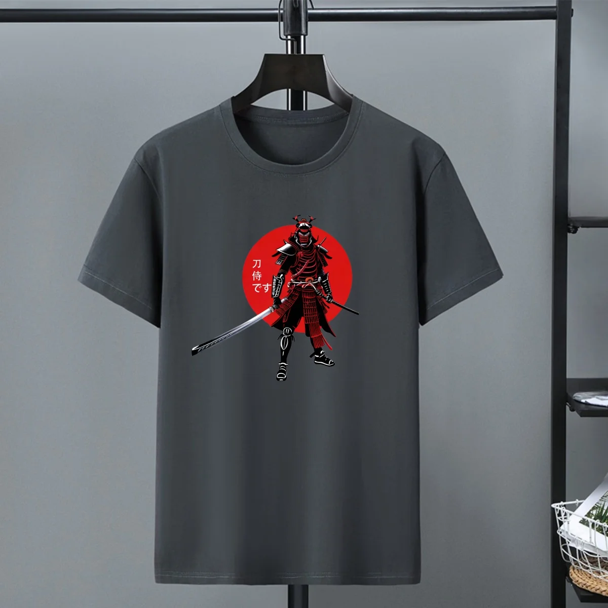 Japan Samurai Print T-shirt Men's Cotton Short Sleeve Top Summer Fashion Tee Casual Harajuku T-shirt mens cotton t shirt