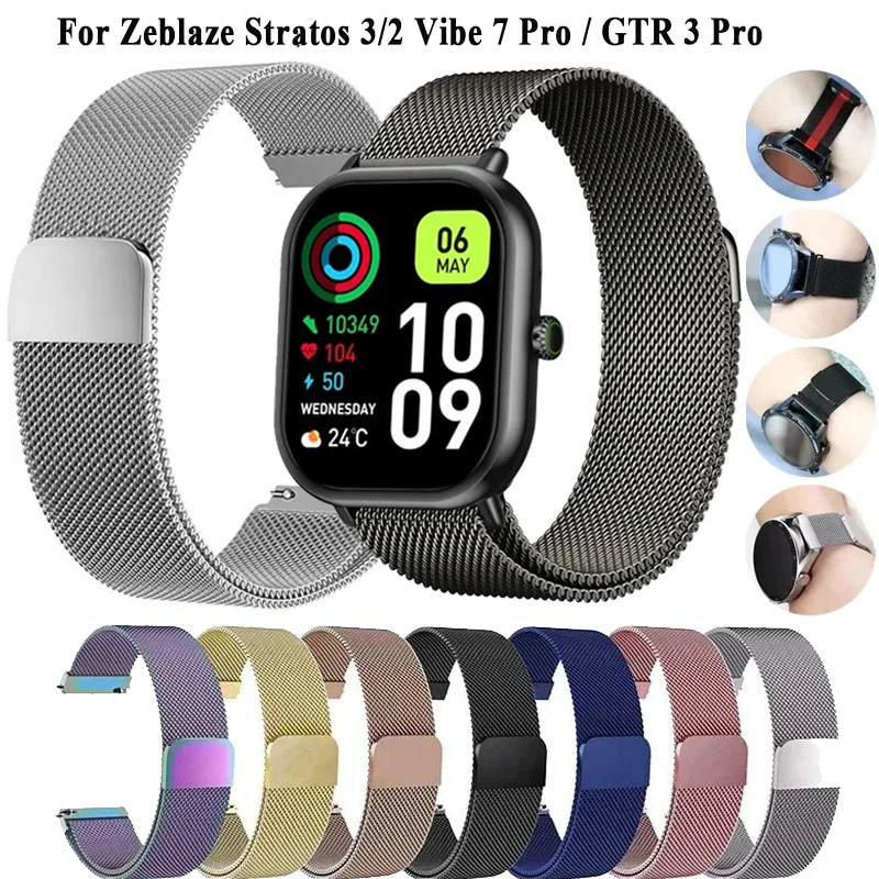 Premium 22mm Magnetic Loop Milanese Bracelet Strap
