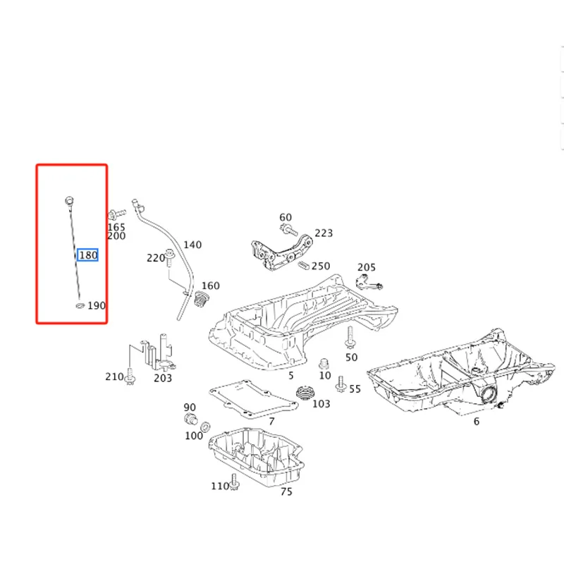 A2730101472 A2730100172 1Pcs High Quality Engine Oil Dipstick for Mercedes Benz GL450 4MATIC X164 W463 V251W164 G500 ML500