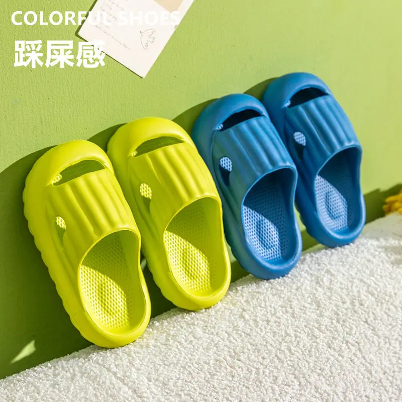 

2024 real photos Children's Slippers Summer Boys Girls Indoor Soft Bottom Household Baby Baotou Bathroom Slippers Home Non-slip