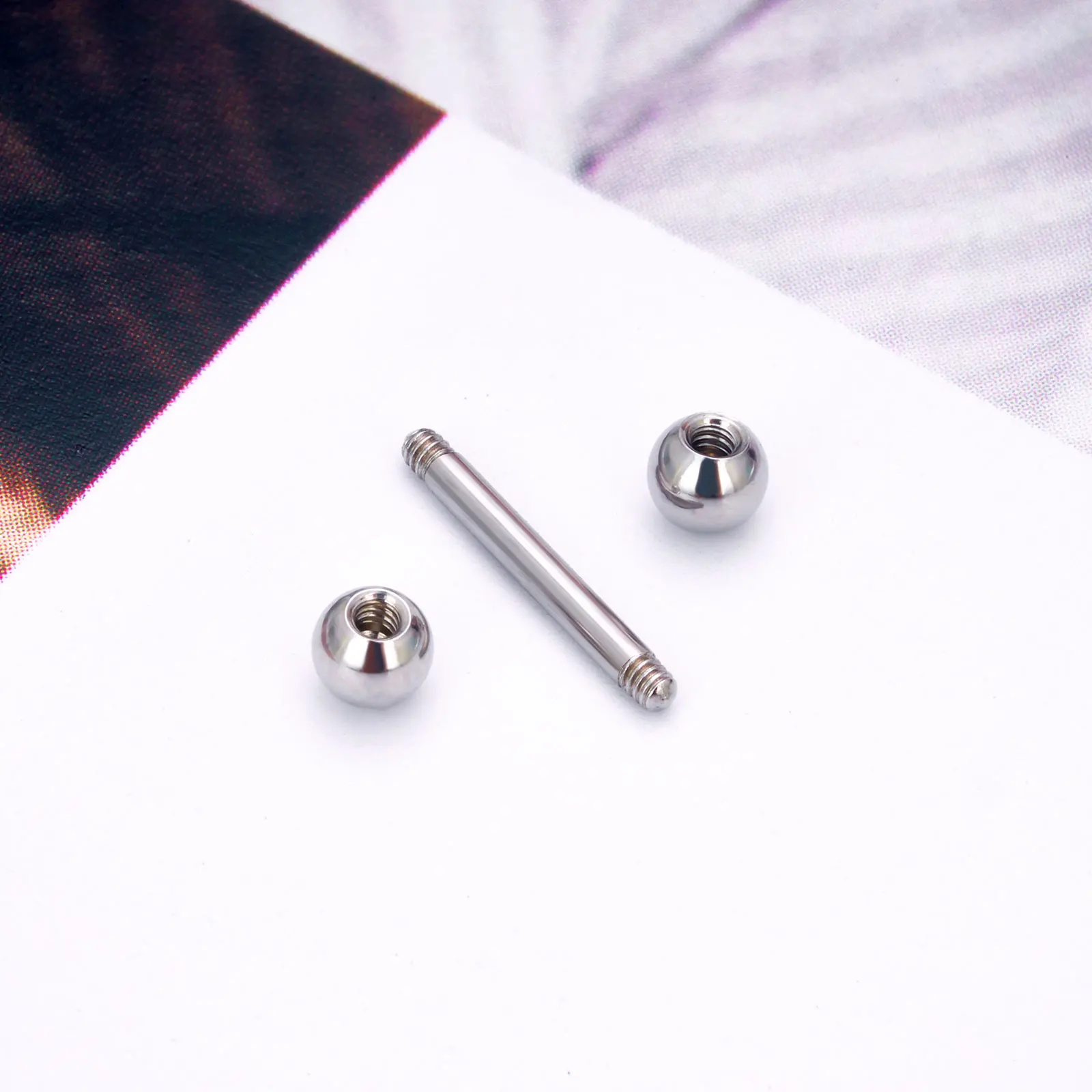 10pcs G23 Titanium Tongue Piercing Ring Industrial Barbell Ring Long Nipple Bar Ear Tragus Helix Conch Piercing Body Jewelry piercing jewelry body piercing earrings ear piercing jewelry body piercing jewelry body jewelry