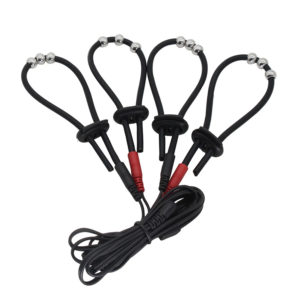 Electro Shock Anal Vaginal Plug Urethral Sound Catheter Dilator Cock Ring SM Electric Stimulation Gloves E-stim Bdsm Kit Sex Toy