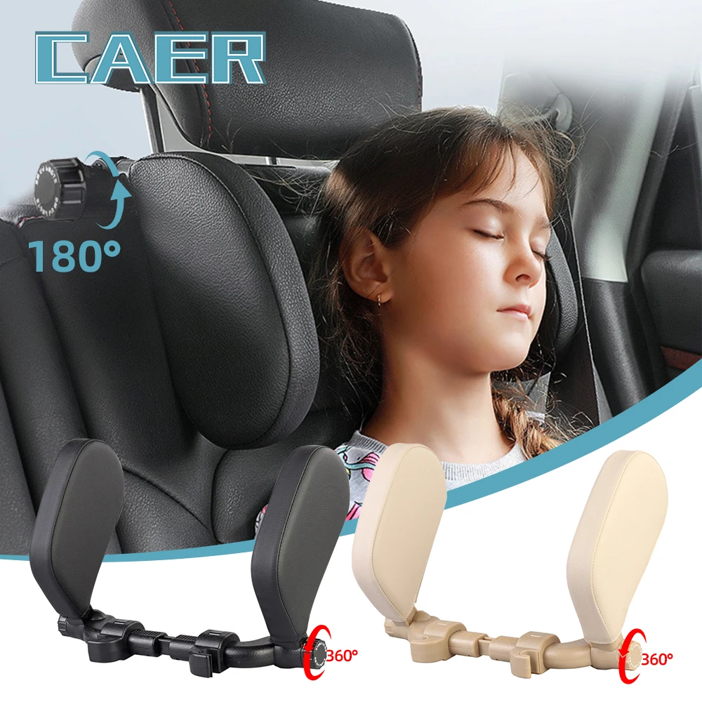 AdjustableCarHeadrestPillowforAdultsChild180RotatableCarHeadrestSupportAutoSeat
