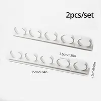 2pcs Grey Plastic Kitchen Jar Rack Wall-Mounted Adhesive Seasoning Bottles Holder Spice Bottle Holder Tool Kitchen Storage Rack 6