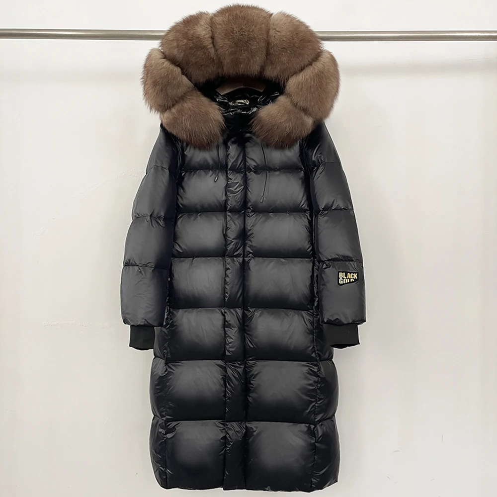 أسفل سترة المرأة سترة طويلة منتفخة الشتاء كبير الر...