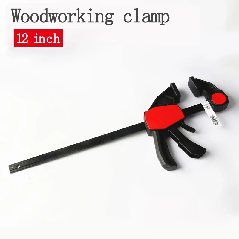 Heavy-duty Bar Clamp para Carpintaria Trabalho f Grampos Clip Quick Release One-handed Faça Você Mesmo Carpintaria Mão Ferramenta 12 300 mm