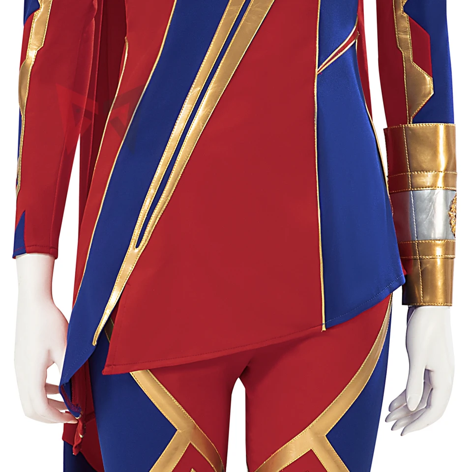 New Movie Superhero Girl Cosplay Costume Shirt Pants Scarf Red