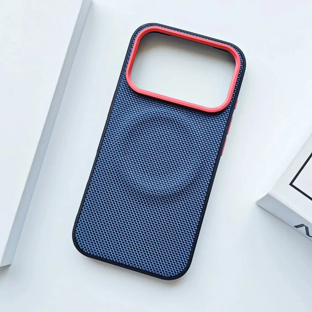 Luxury Woven Matte Anti-Slip Phone Case with Drop Proof Magnetic Charging Protection