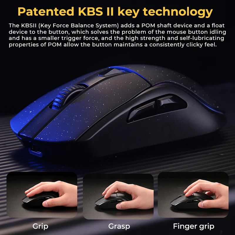 Dareu pc Gaming Mouse Tri-modo Conectar Bluetooth Wired 2.4g sem Fio Ratos com Base de Carregamento Kbs Botões para Portátil Gamer - Imagem 5