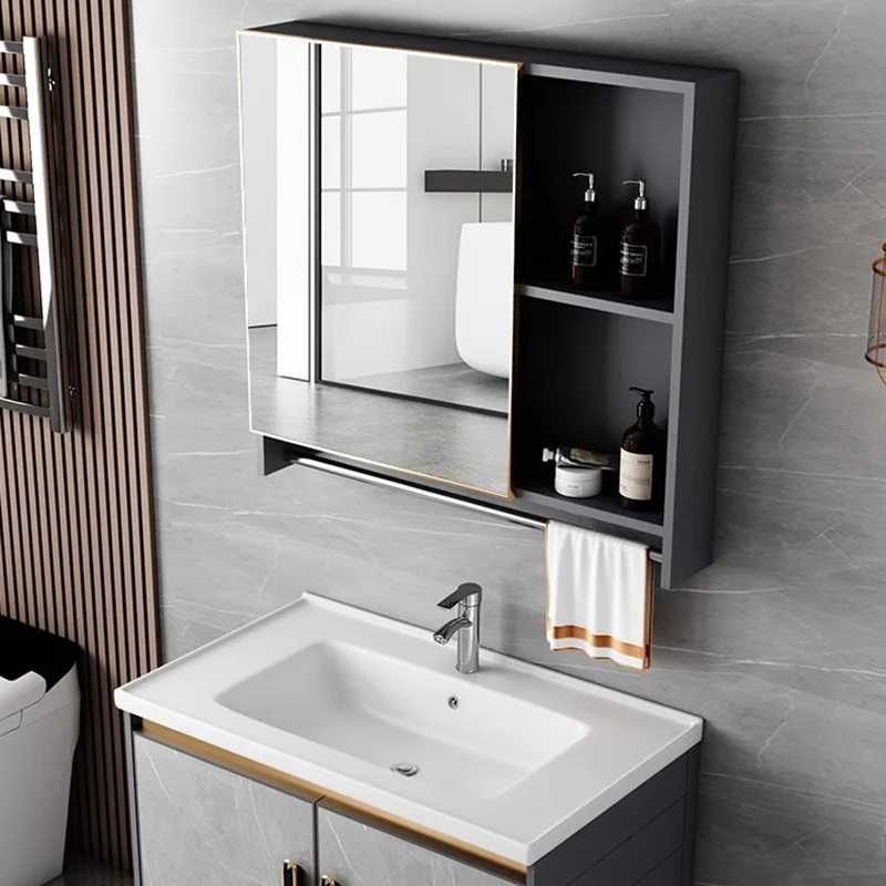 Smart Luxury Lavabo Mobili Da Bagno Specchio Stretto Armadi Da Bagno Organizzatore Per Il Trucco Mobiletto Bagno Room Furniture Yx50Bc