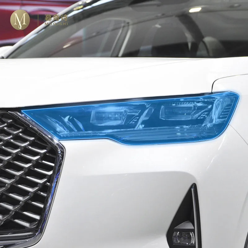 

Прозрачная защитная пленка для автомобильных фар GWM Haval H6 2021-2022 из ТПУ с защитой от царапин