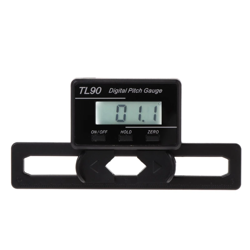 

2024 New Professional Pitch Gauge Pitch Gauge TL90 Digital Pitch Gauge LCD Backlight Display Blades Angle Measurement Tool