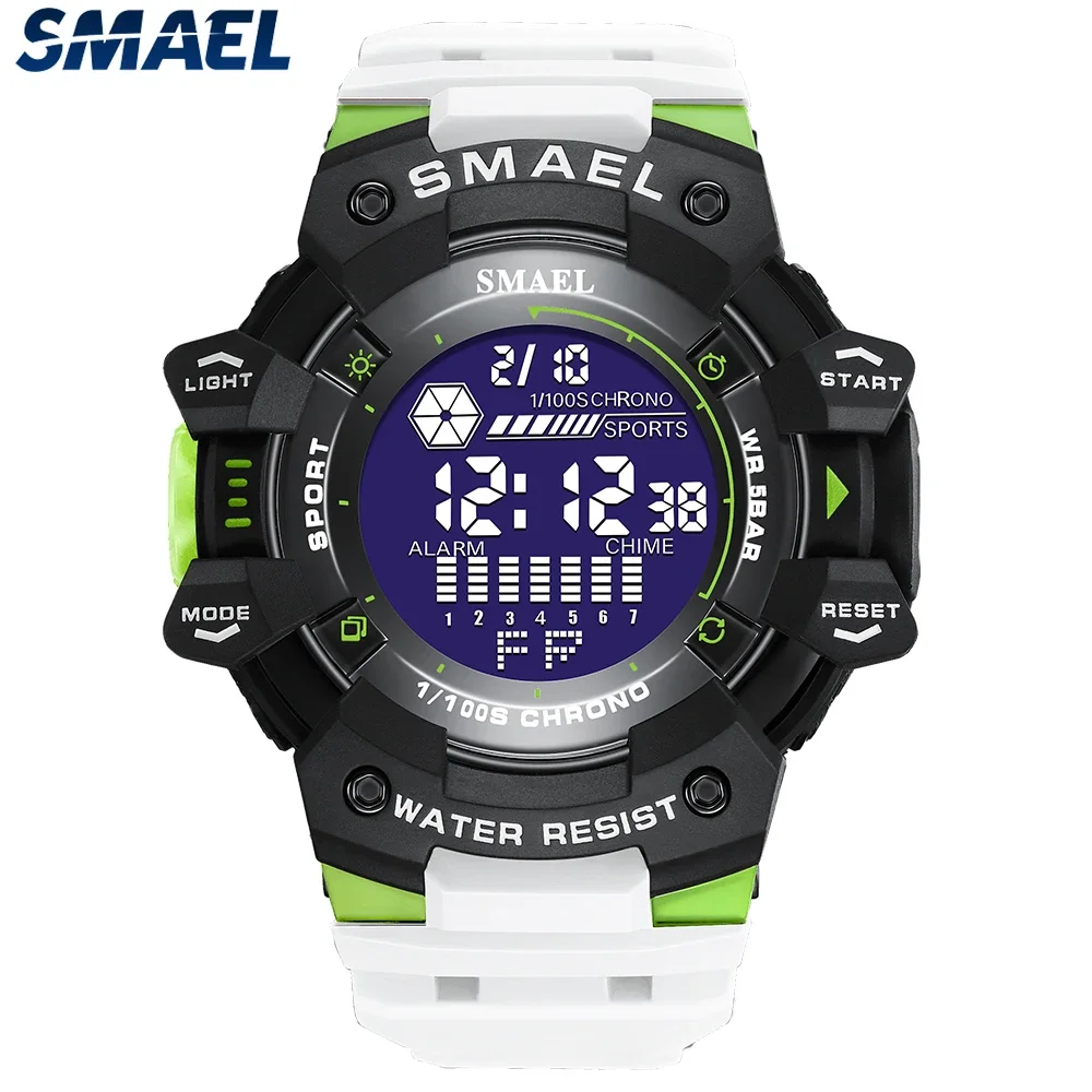SMAEL  multifunctional luminous 50 meter waterproof men's watch 8050 digital large dial personalized trend sports 6
