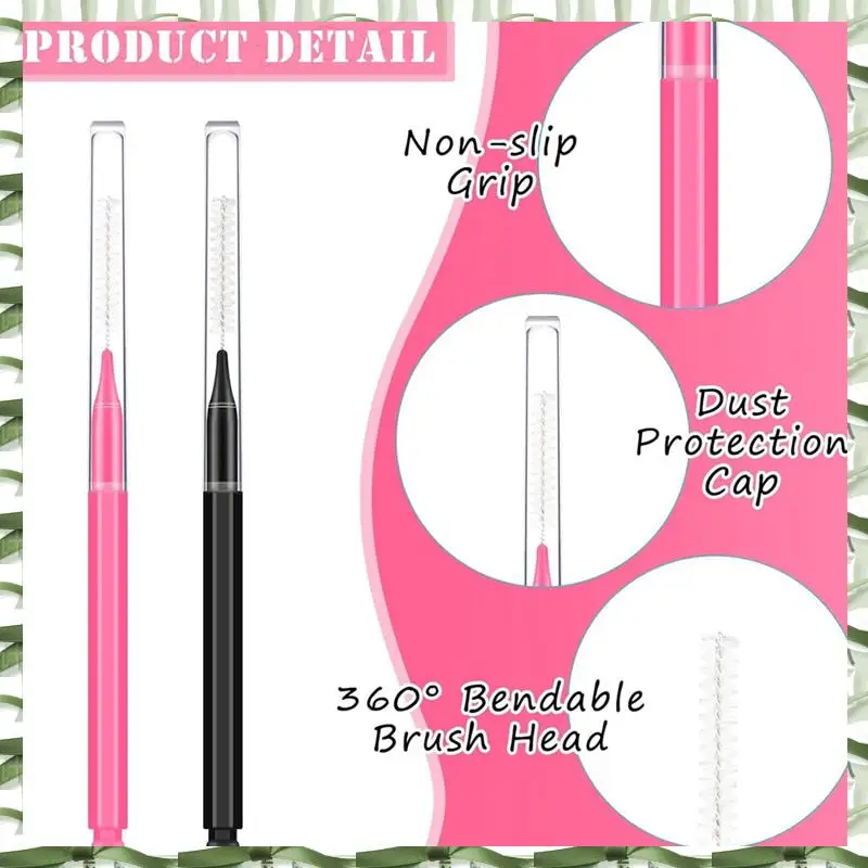 Bulk Pack Of 150 Mini Eyebrow Spoolie Brushes With Caps, Ideal For Brow Lamination And Lash Lift